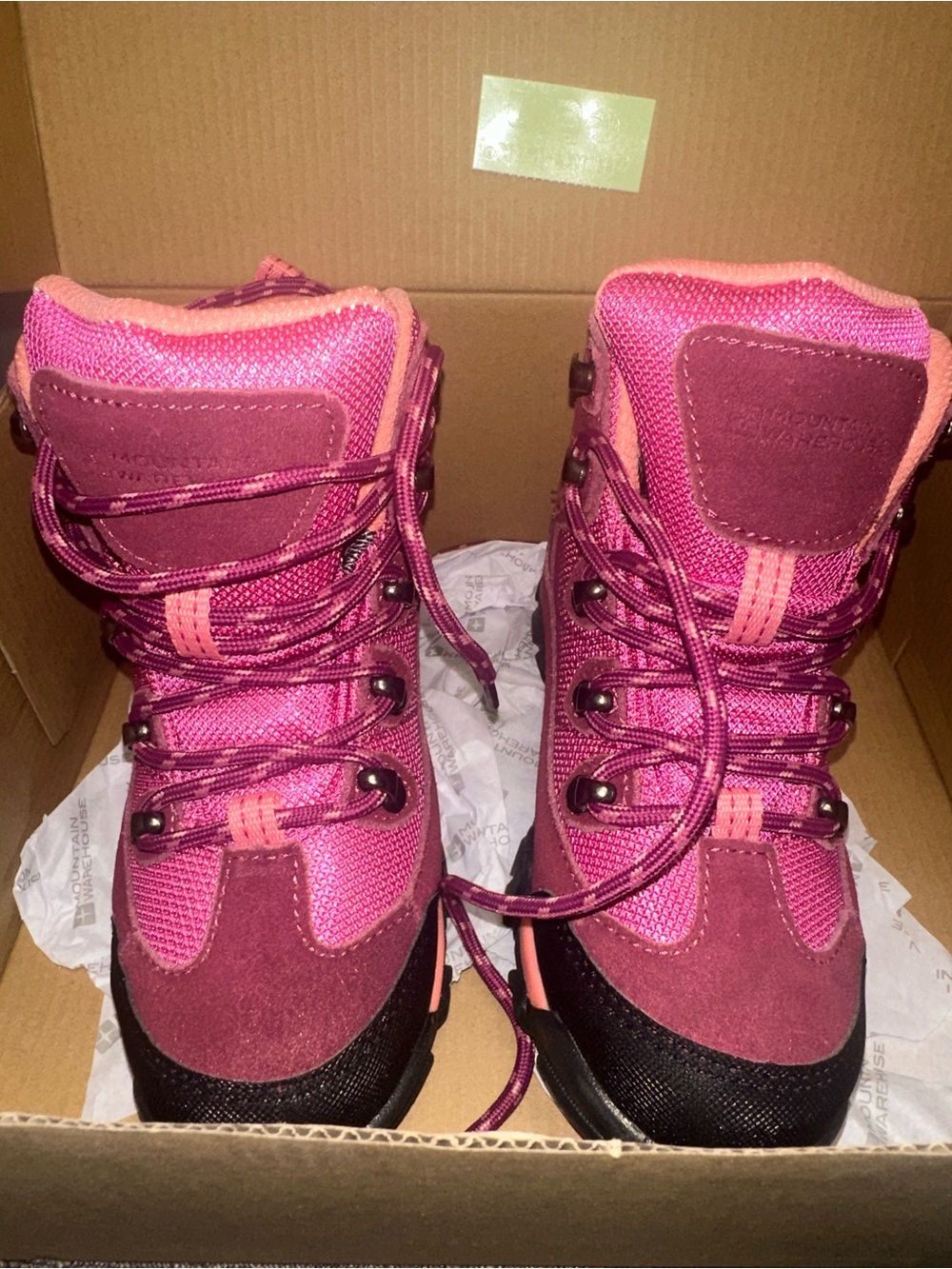 Kids Pink Outdoor Hiking Ankle Boots